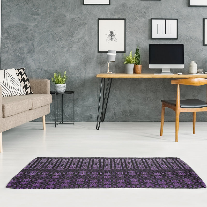 Chenille Geometric Indoor Rug, Rectangle 4' x 6'