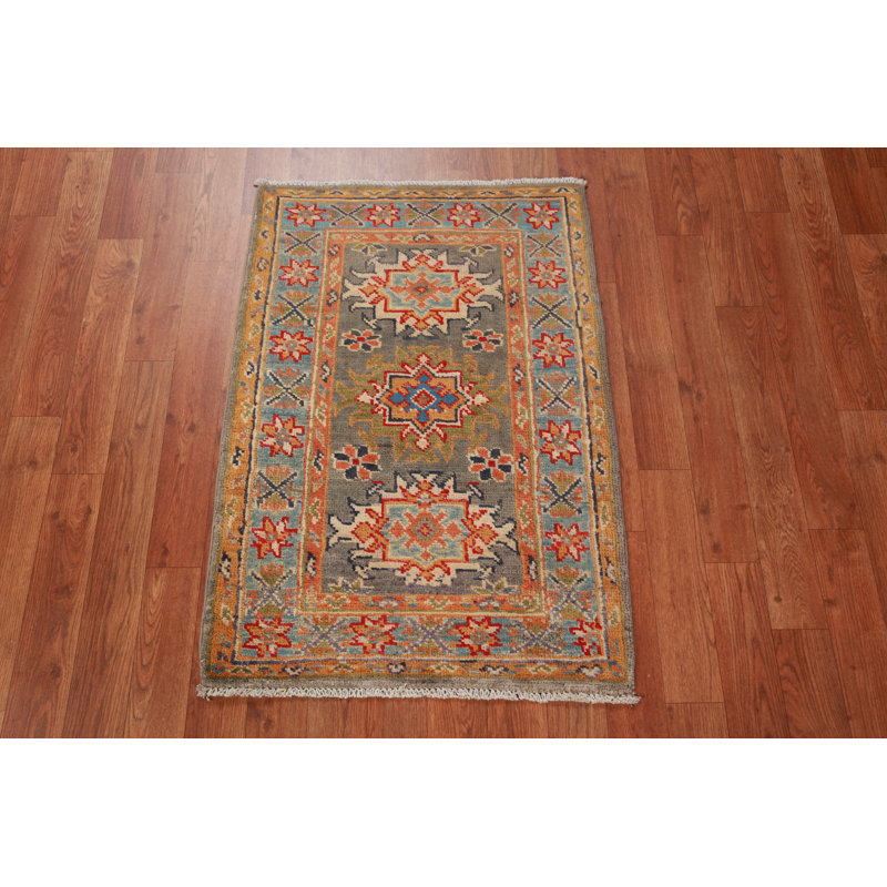 Tapis décoratif gris Kazak