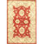 Farahan Wool Oriental Area Rug in Cream/Rust