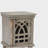 Antique Grey Wood Nightstand