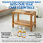 EcoDecors Rectangular Teak Shower Bench With Shelf-25158389