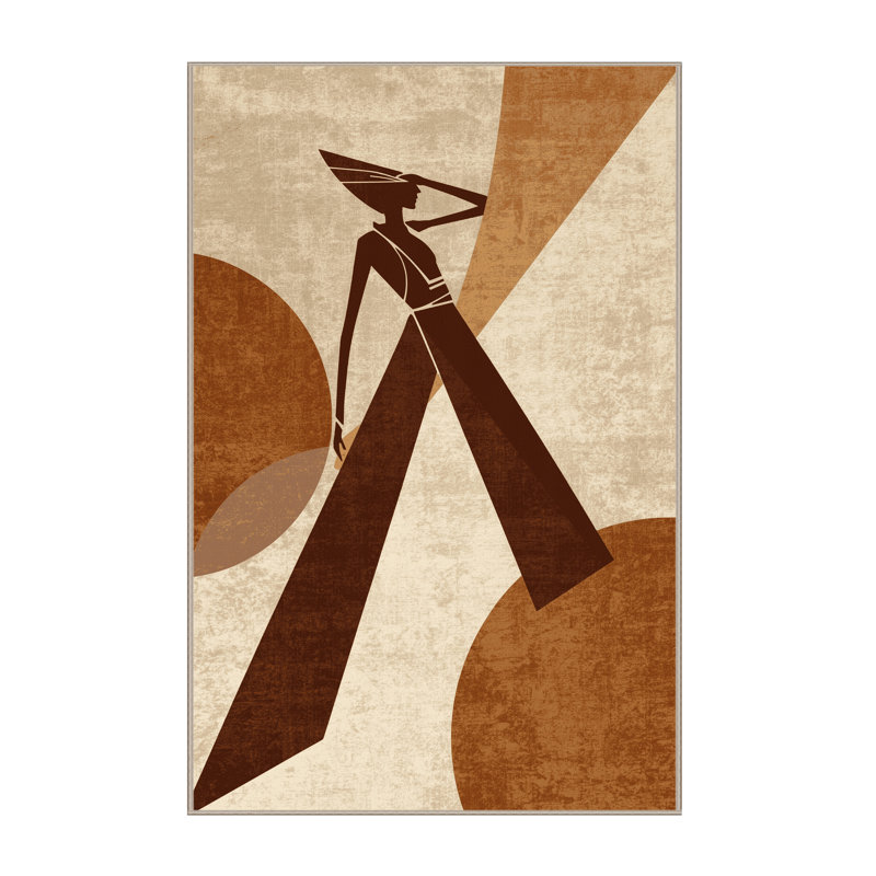 Tapis beige moelleux doux et moelleux moderne - reliure beige, 8 x 10