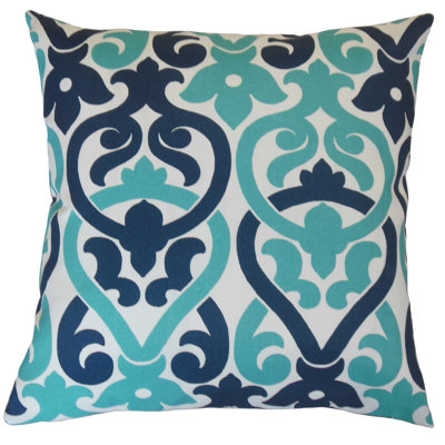 Landel Damask Indoor/Outdoor Throw Pillow