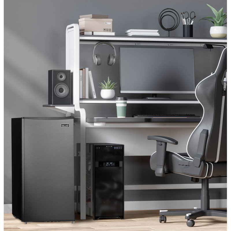 Compact Silver Energy Star Mini Refrigerator with Freezer