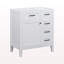 Meuble-lavabo de 30 po sans lavabo, base d'armoire seulement, armoire de salle de bain avec tiroirs, cadre solide et panneau de fibres à densité moyenne, blanc-1614779667