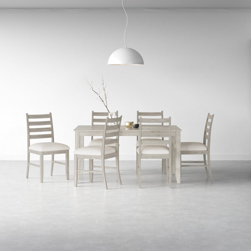 Ensemble repas pour 6 personnes Janessa, Gris antique