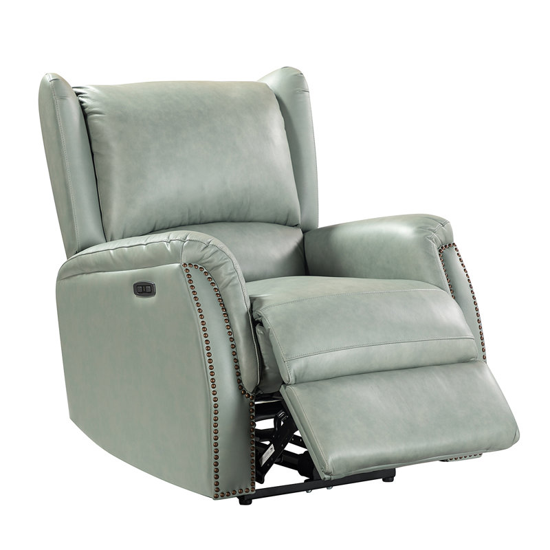 Power Recliner, Gray  Genuine Leather