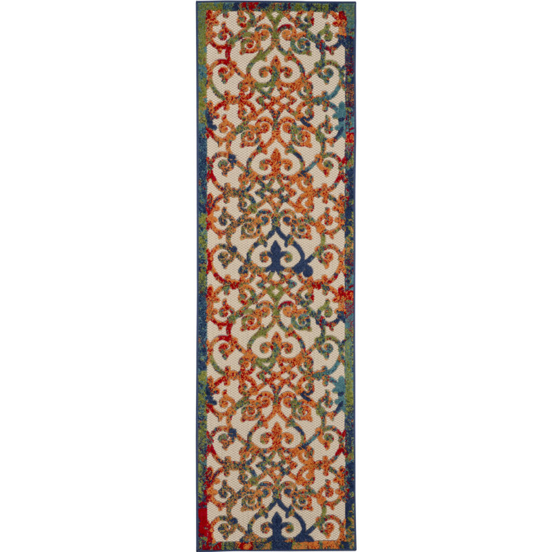 Tapis transitionnel multicolore Newton, Tapis de couloir 2 pi x 6 pi