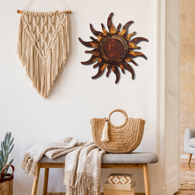 1pc Sun Shaped Metal Sign Outdoor Plaque Decoration, Home Decor and Accessories, Garden Wall Art Decor, Garden Decor for Outside, Outdoor Decor, Outdoor Wall Art Decor for Home Farmhouse Living Room Yard Flower Garden Backyard, Gift