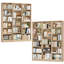 Ensemble de 2 grandes bibliothèques de rangement en bois de 74 po x 59 po x H 74 po-130076534