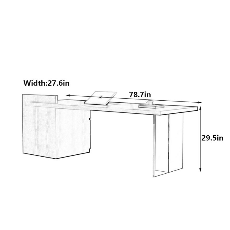 Hedberg, H 29,5 po x l 78,7 po x P 27,6 po