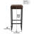 Black Bar Stool Leather