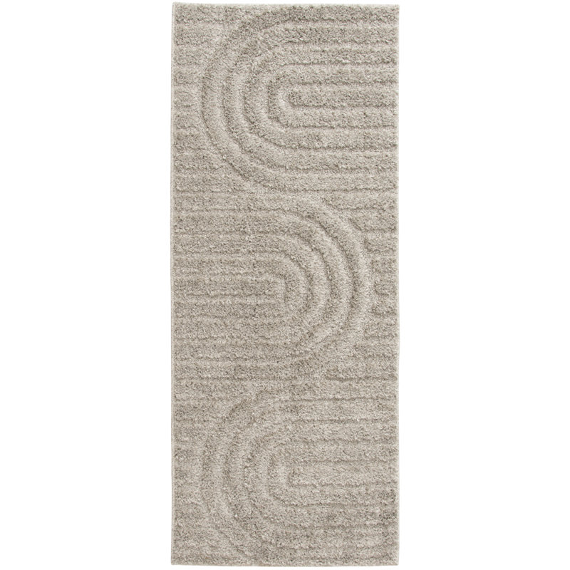 Tapis d'intérieur gris Archy Frost, Tapis de couloir 2 pi x 5 pi