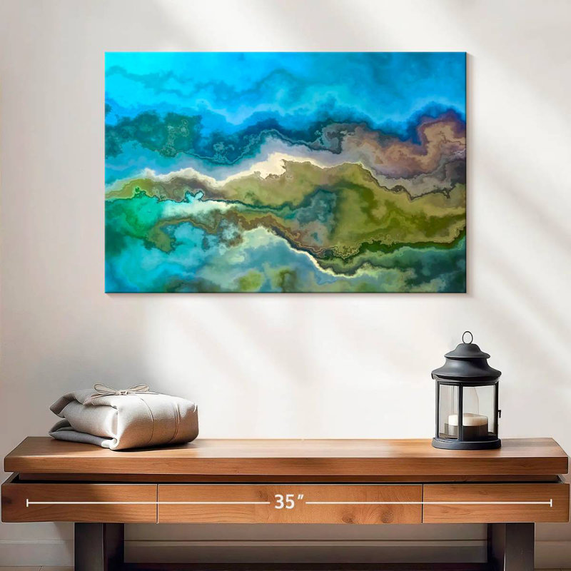 Avery Wavescape bleu et vert, H 16 po x l 24 po