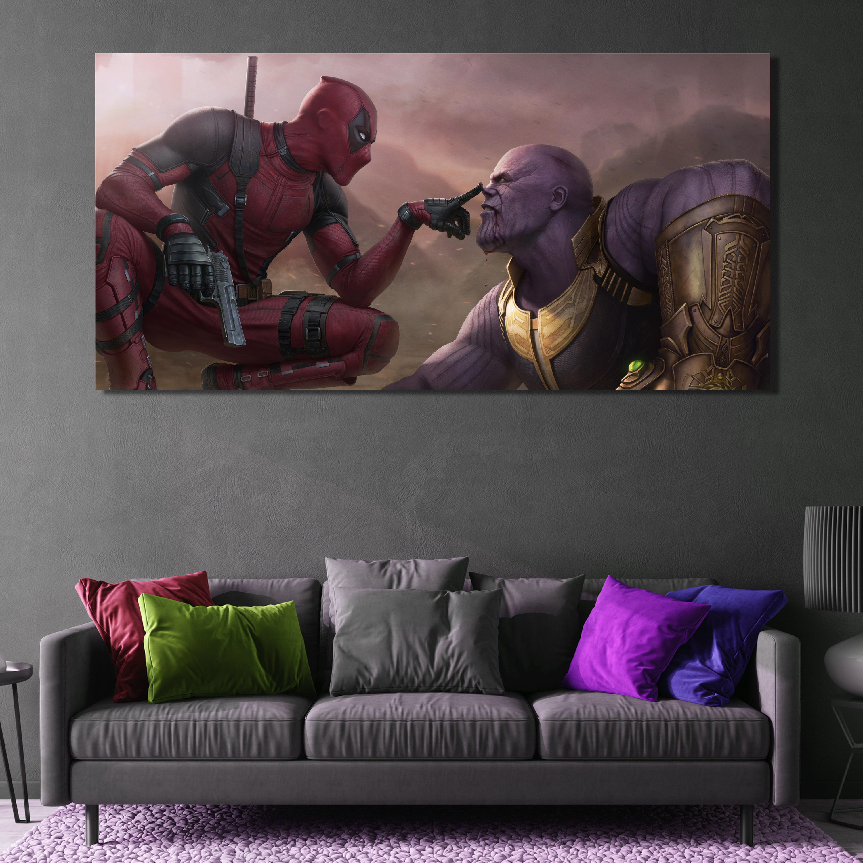 Deadpool 3 - Film Movie Poster - Best Print Art Reproduction Quality Wall  Decoration Gift - A0Canvas (40/30 inch) - (102/76 cm) - Stretched, Ready to