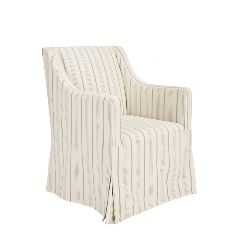 Fauteuil club 26 po Clodette, 100% polyester beige