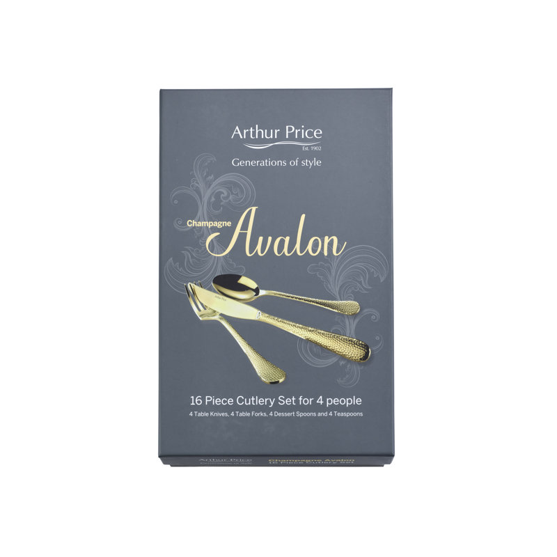 Arthur Price, Champagne Avalon - 16 Piece Cutlery Set, Service for 4