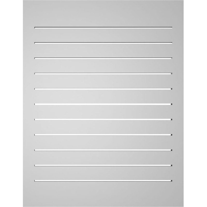 Évent à pignon fonctionnel en uréthane rectangulaire à fixation en surface, brun clair apprêté, H 36 po x l 28 po x P 1,5 po