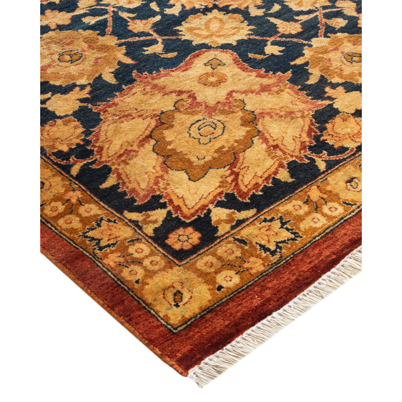 Tapis unique rouille noué à la main de 8 pi 3 po x 10 pi Keenan