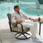 Ensemble de conversation moderne 3 pièces avec chaises berçantes pivotantes et table basse, avec coussins de 6 po d'épaisseur-957696065-953801825