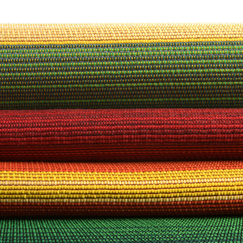 Tapis intérieur / extérieur à rayures Meliton - rouge / vert / bleu / orange, Rectangle 4pi x 6 pi