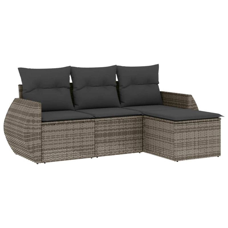  Ensemble de canapé de jardin gris