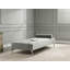 Canapé-lit en velours avec coussin Melange, gris, parfait pour le confort et la polyvalence de tout espace de vie