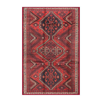 Tapis rouge/vert traditionnel Tasen