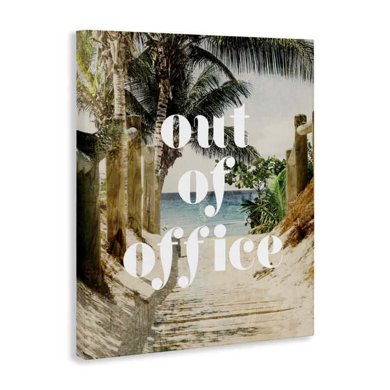 Toile «Out of Office Beach Path», conception par Lil 'Rue, H 30 po x l 24 po