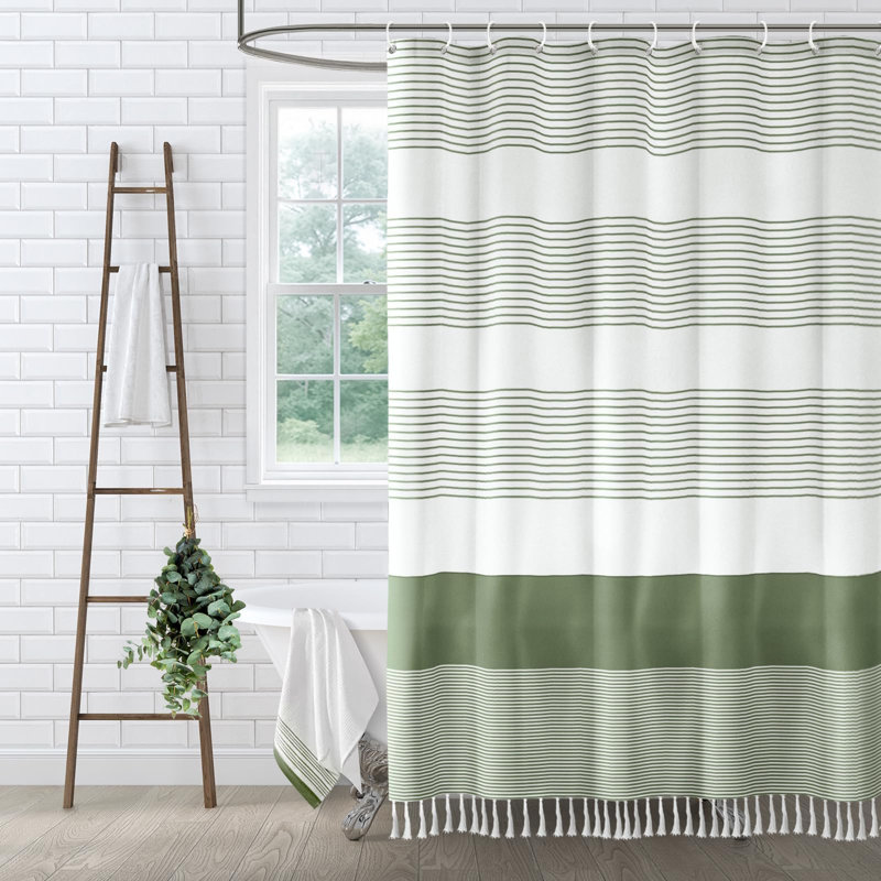 Rideau de douche en coton Sage