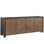 Modern Veil Four-Door Veil Oak And Haze Walnut Credenza With Power Bar And Wire Management
