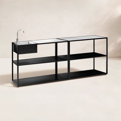 Cuisine modulaire d'extérieur 2 pièces avec évier