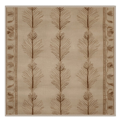 Tapis brun français lavable à la machine