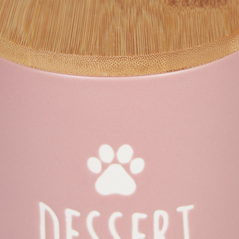 Dessert en céramique terre cuite 4,5 pte Pot à friandises pour animaux, Mauve pâle
