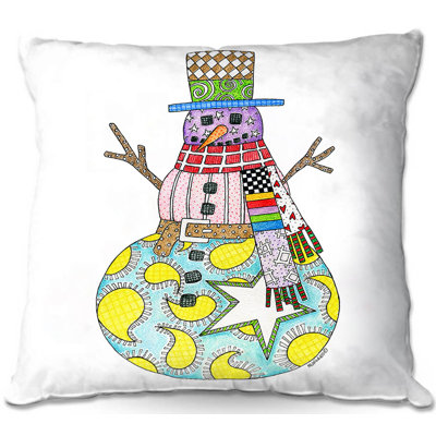 Couch Snowman Throw Pillow