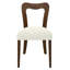 Ensemble de 2 chaises de salle à manger sans accoudoirs (noyer + beige)-1787215993-1787215942