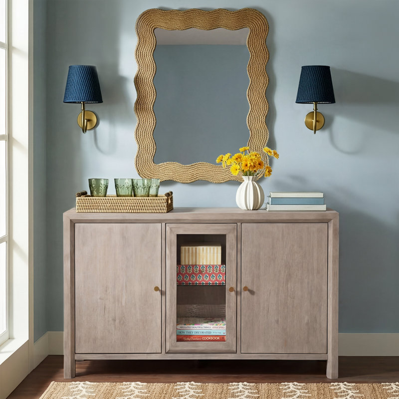 Como 60" W Solid Wood Sideboard
