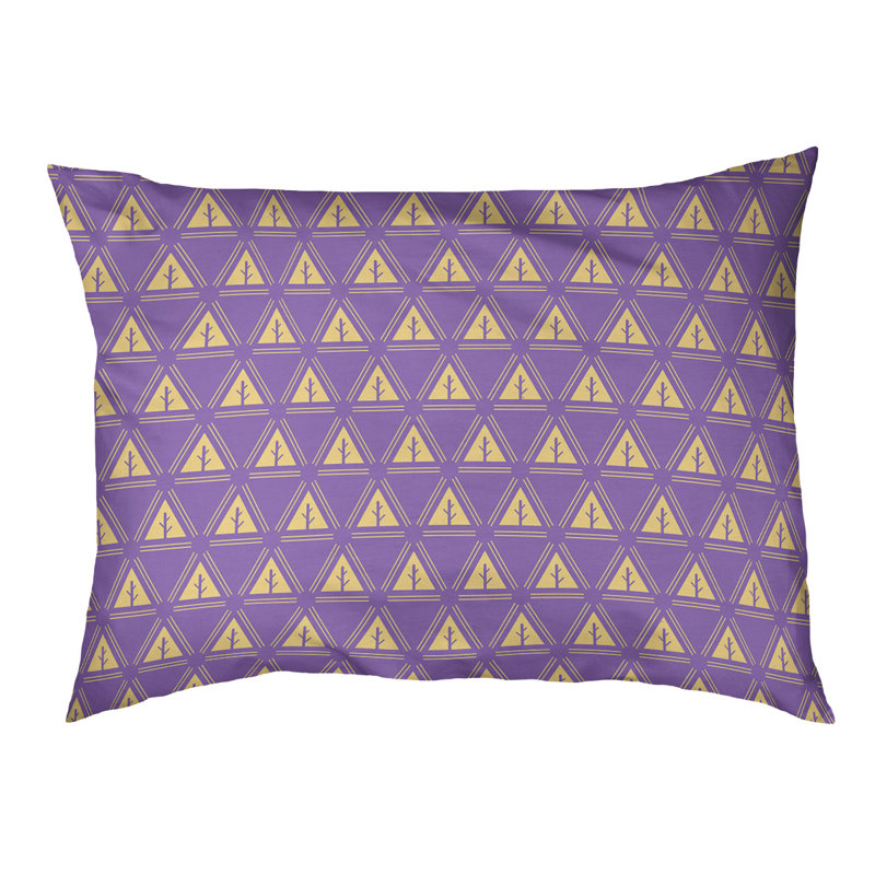 Coussin d'extérieur Chenoweth, Moyen (l 40 po x P 6,5 po x H 30 po), Mauve / doré