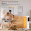 Chaufferette d'intérieur, autoportante 24,75 po avec 3 modes, minuterie, télécommande, 1 500 W | Blanc neige | Acier