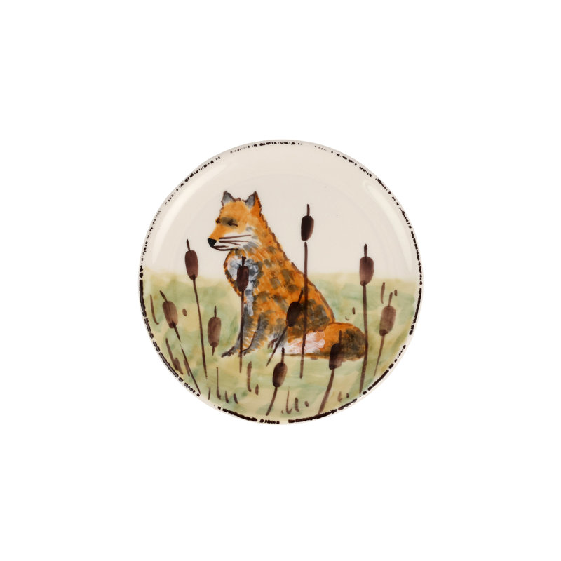 Wildlife Handmade Terra Bianca Appetizer Plate