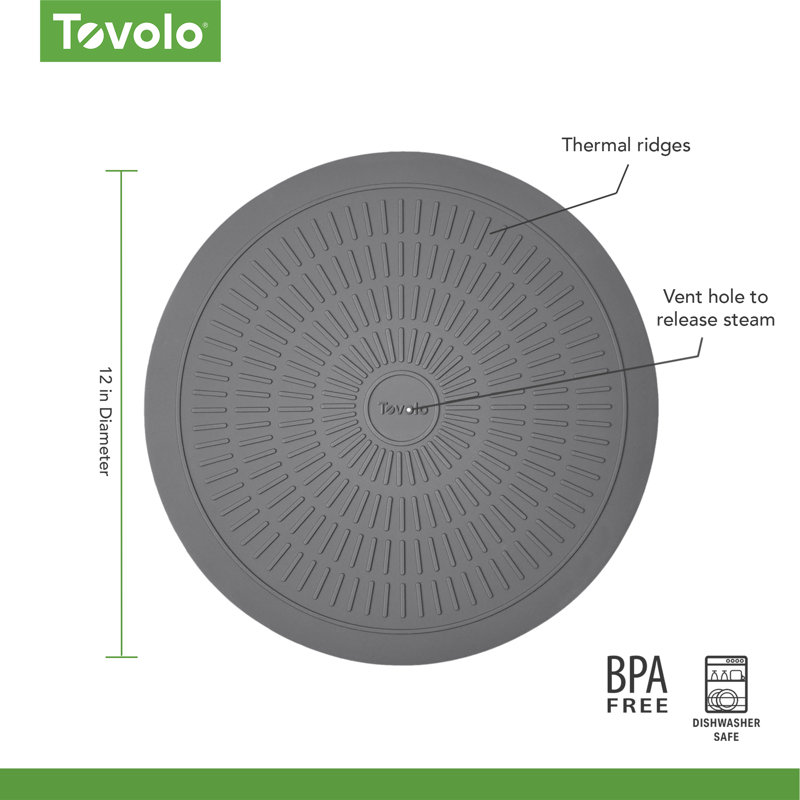 Tapis micro-ondes gris anthracite 12 po, 12"