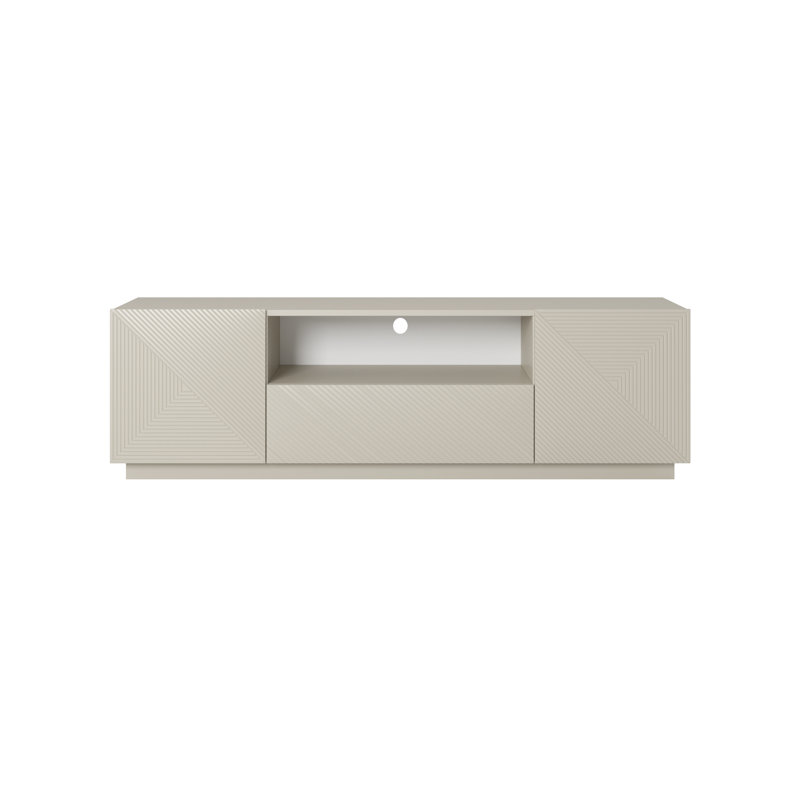 Menelik Unfinished TV Stand for TVs up to 55", Cashmere