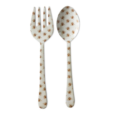 Bee Enamel Serving Utensil S/2