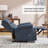 Faux Leather Recliner Chair with Massage and Heat, Heavy Duty Motion Mechanism, 8 vibrating nodes and 3 massage modes-2129119829