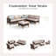 All Weather Wicker/Rattan 9 - Person Seating Group with Cushions-1097475476-1110329445
