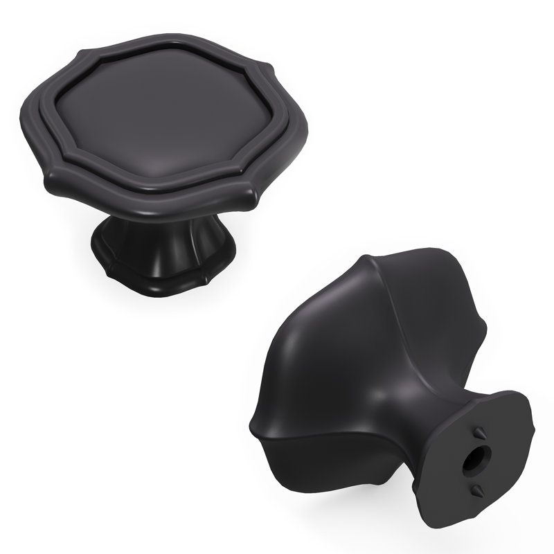 Trellis Collection Cabinet Knob, Matte Black