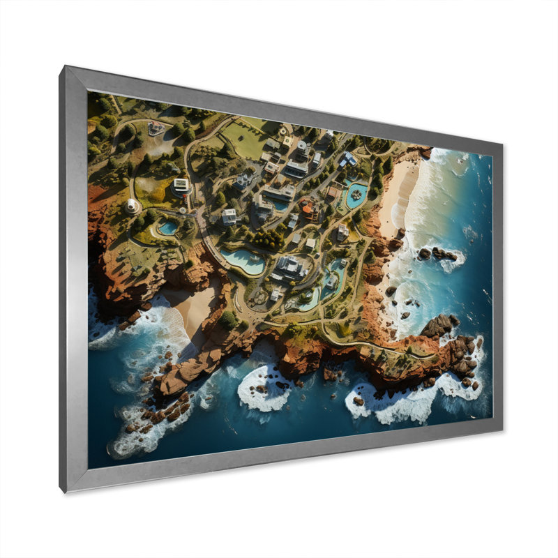 Clifton Beaches Cape, reproduction d'art sur toile, H 34 po x l 44 po x P 1,5 po, Cadre photo argenté