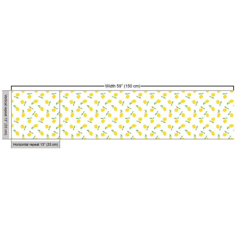Chanoch Summer Pattern with Simple Cartoon Citrus Fruit Repetition Multi-Purpose Fabric