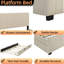 Lit plateforme en velours avec lit gigogne simple Modern-1433504584-1433504585