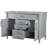 Aimee-Lynn 48 Double Vanity With White Carrara Marble Top-1425263117